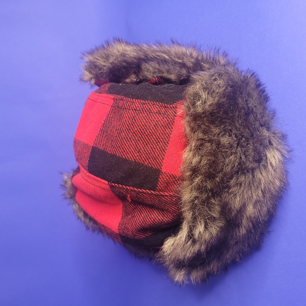 Swiss Tech Red and Black Trapper Hat